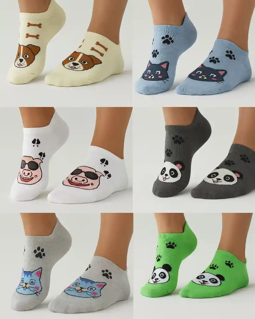 12 Pares Taloneras Animalitos