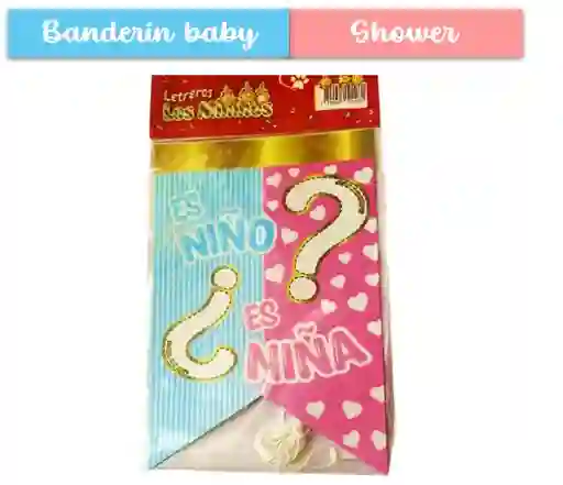 Revelación De Genero Baby Shower Decoración Fiesta Banderín - Niño O Niña