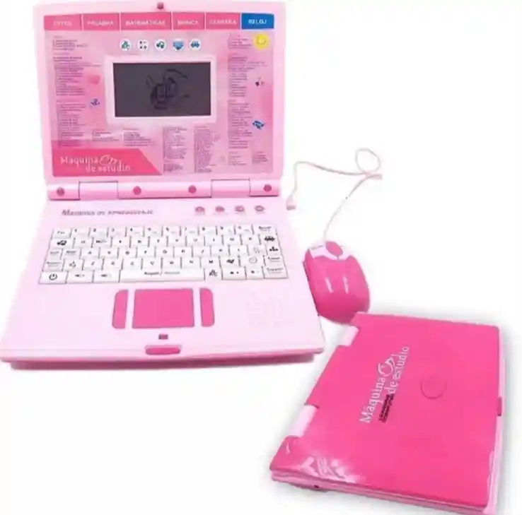 Computador De Juguete 130funciones Rosado