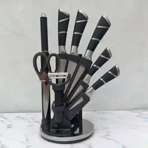 Set De Cuchillos En Acero Inoxidable 9 Piezas
