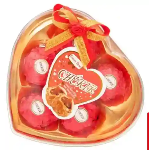 Estuche Corazon Con Chocolates Por 5