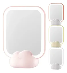 Espejo De Maquillaje Tocador Luz Led En Forma De Nube Recargable