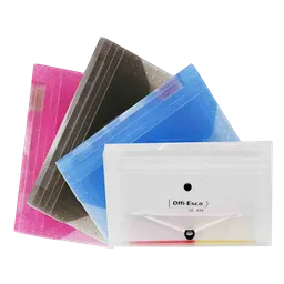 Archivador Mini Portacheque Oe-444 Translucido 10cm X 17 Cms