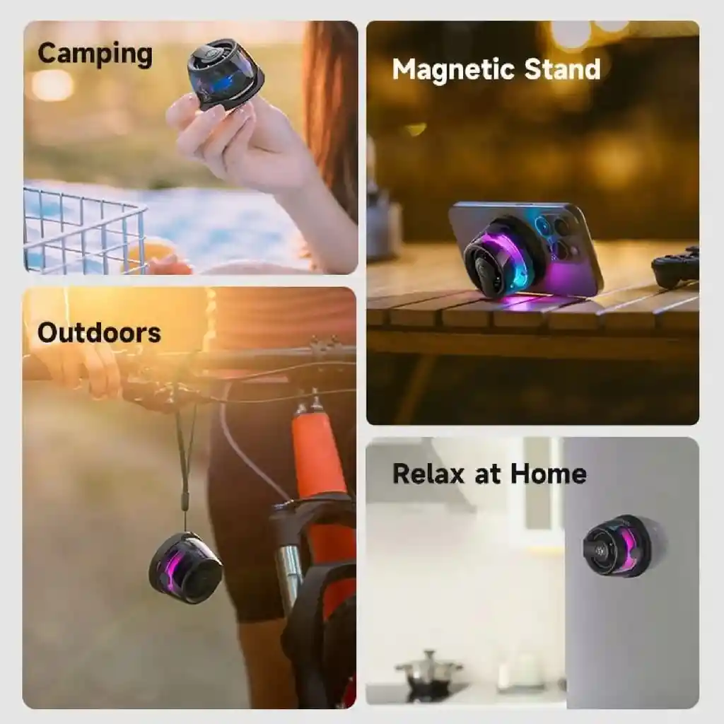 Mini Parlante Altavoz Soporte Magnético Portátil Bluetooth