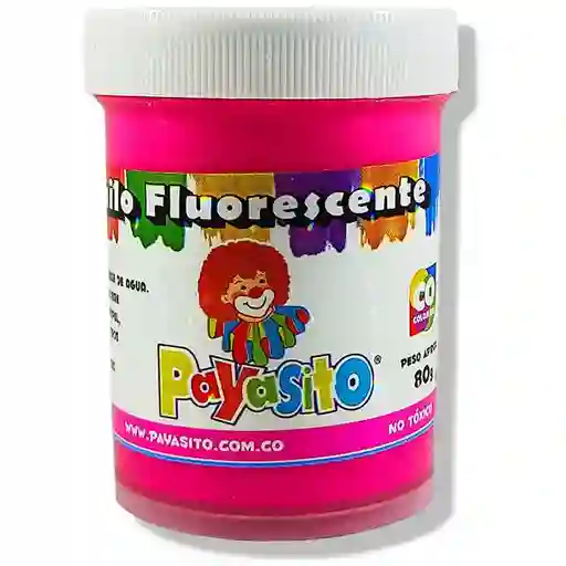 Pintura Acrílica Payasito X 80g Fluorescente Fucsia
