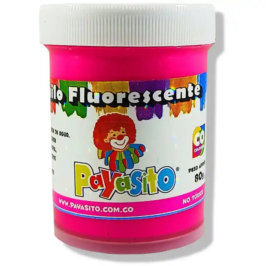 Pintura Acrílica Payasito X 80g Fluorescente Fucsia