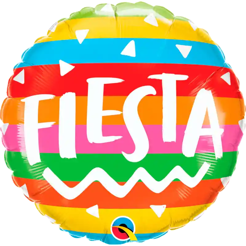 Globo Metalizado Fiesta Rayas Arcoíris 18