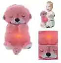 Peluche Nutria Musical Movimientos Y Luces Para Bebés Rosada