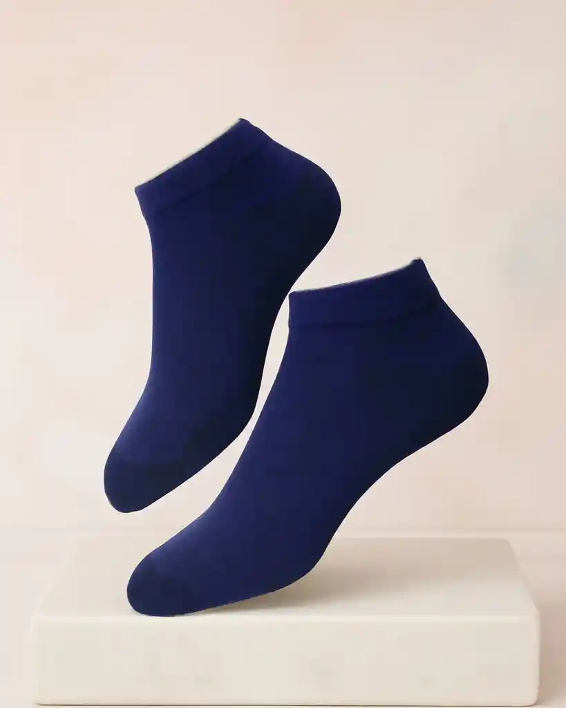 6 Pares Tobillera Dion Unicolor (negro, Gris Y Azul)