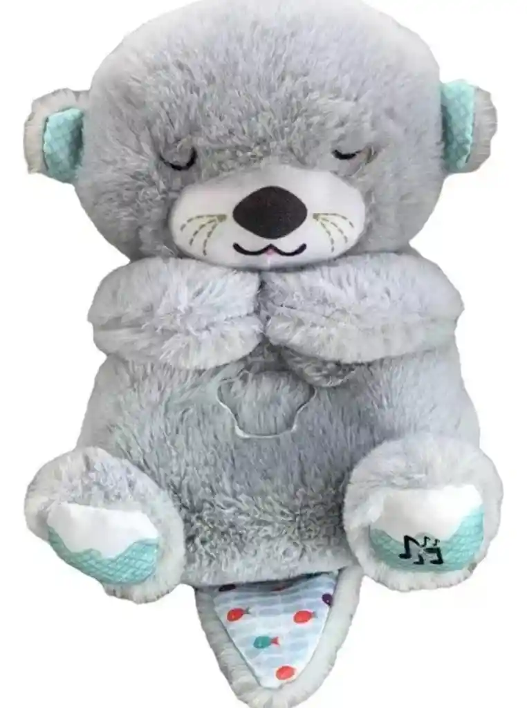 Peluche Infantil De Apego Sonido Y Luz Gris