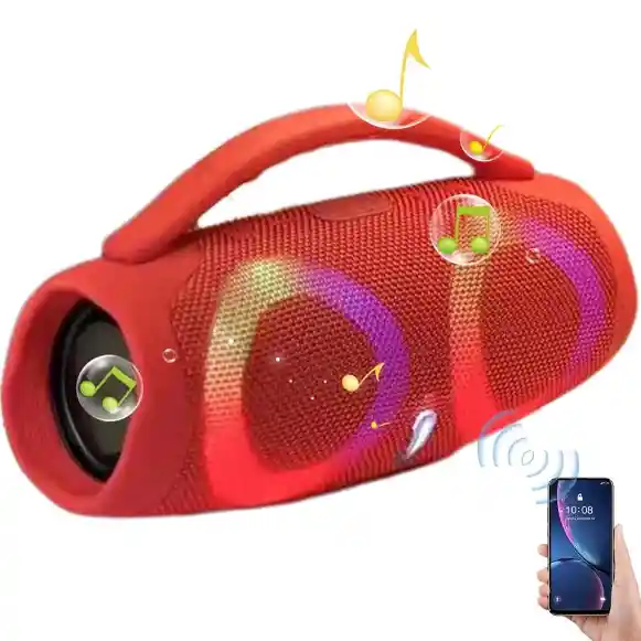 Parlante Bluetooth Booms Box 3 Mini 1.1 Rojo