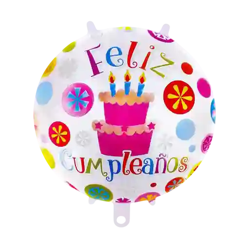 Globo Metalizado Feliz Cumpleaños Torta 18