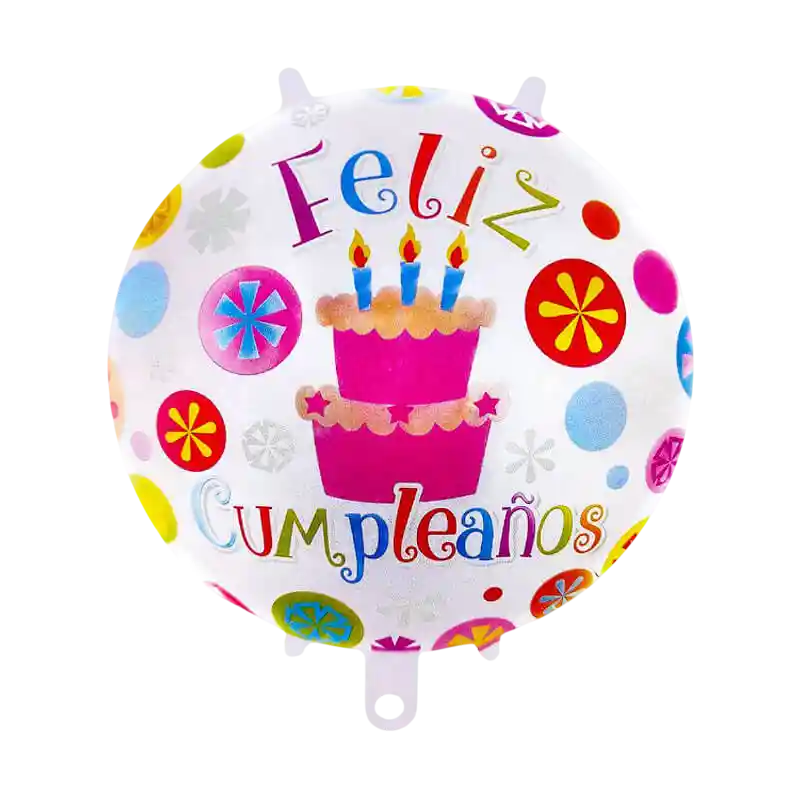 Globo Metalizado Feliz Cumpleaños Torta 18