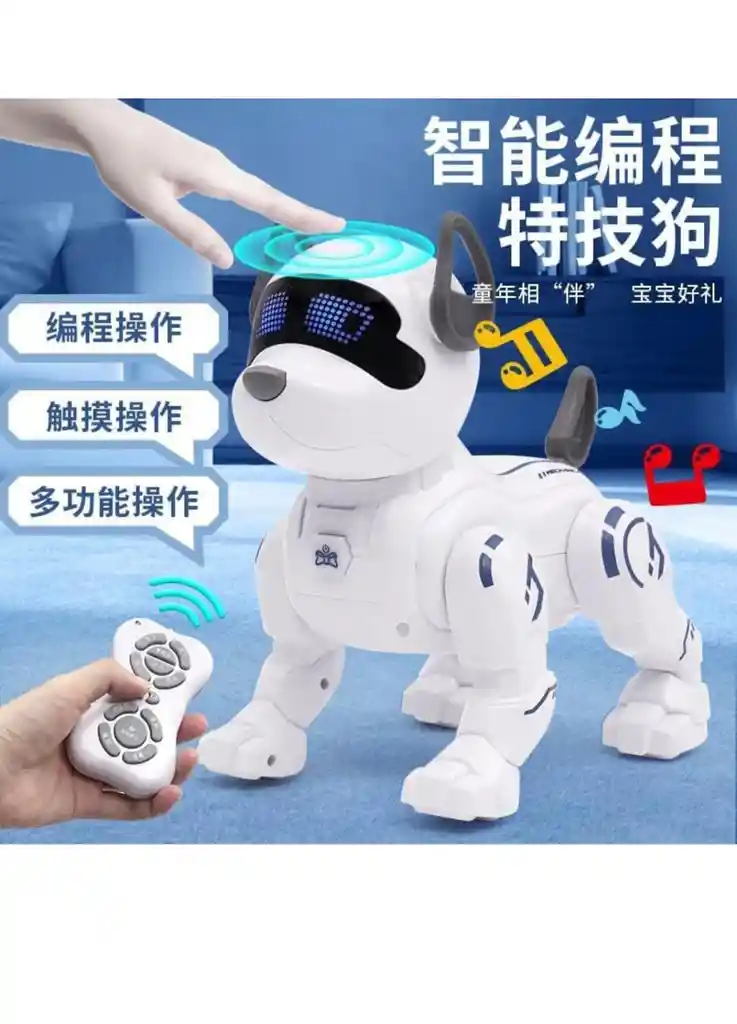 Robot Perro A Control Remoto Interactivo Recargable Juguete
