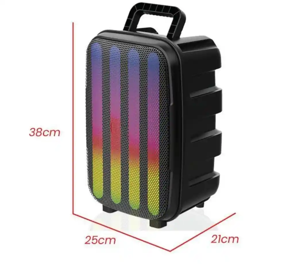 Parlante Recargable Excelente Sonido Micrófono Luces Led Controlremoto