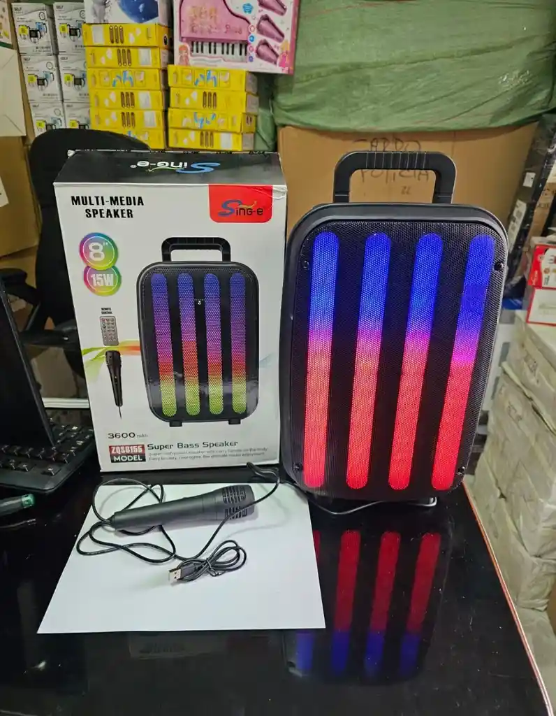 Parlante Recargable Excelente Sonido Micrófono Luces Led Controlremoto