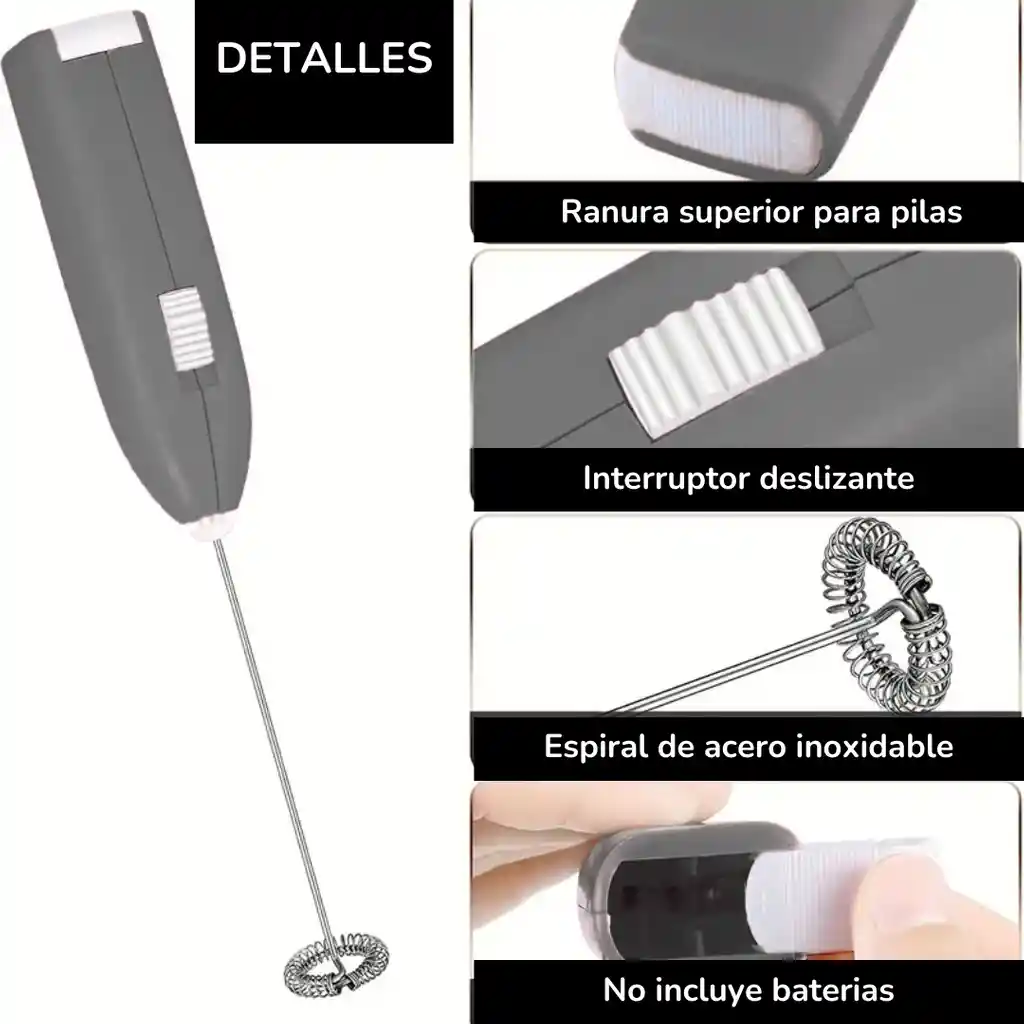 Batidor Eléctrico Portatil Mezclador Espuma