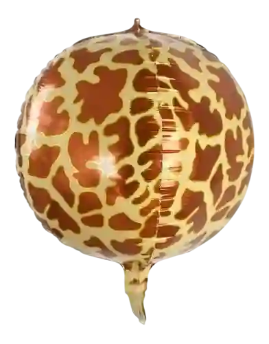 Globo Metalizado Orbz Animal Print Jirafa
