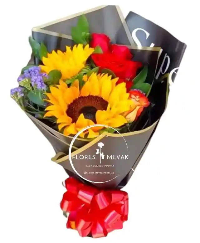 Flores- Rosas Y Girasol Amor.