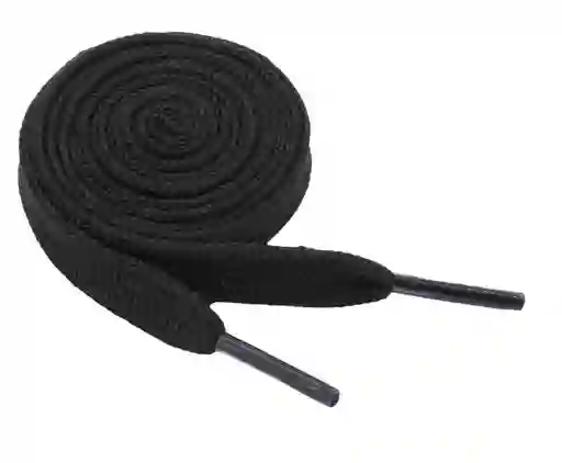 Par De Cordones Para Zapatos Planos De 60cm Color Negros
