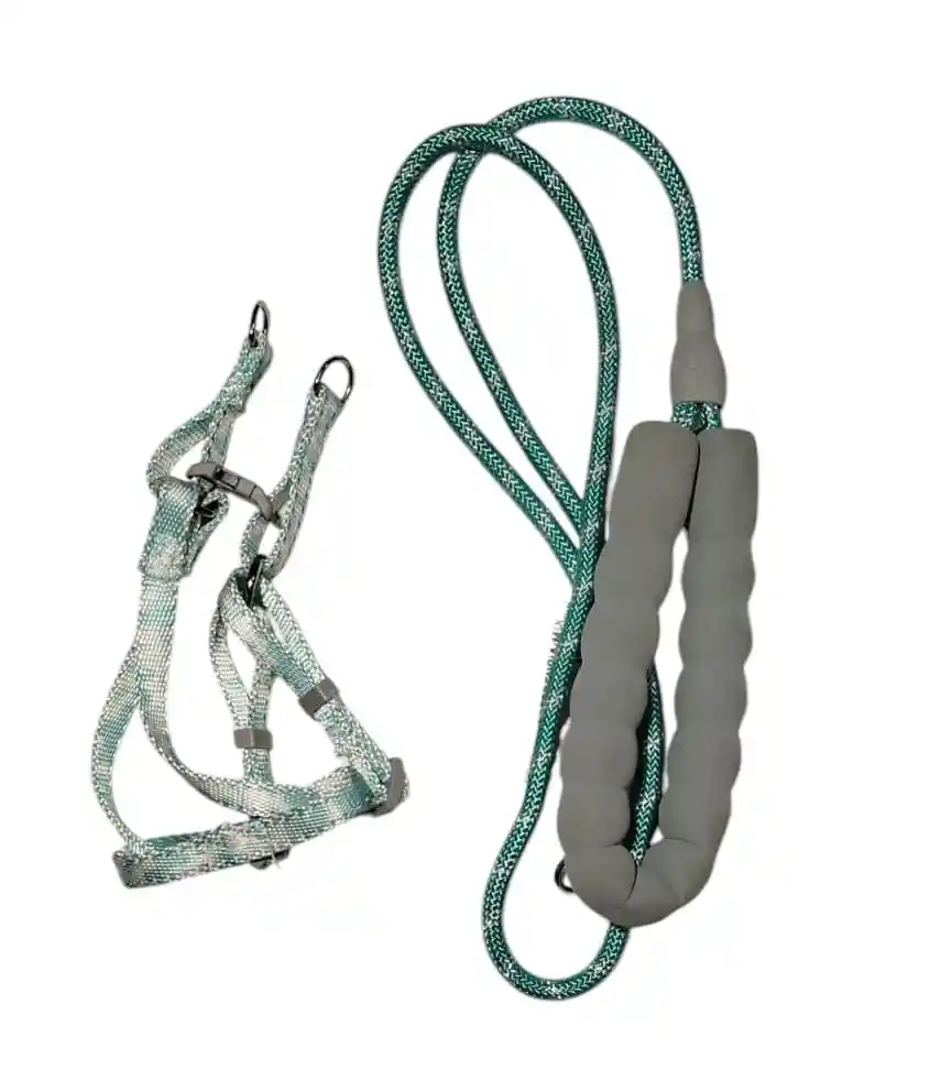 Pechera + Trailla Camuflado Azul S