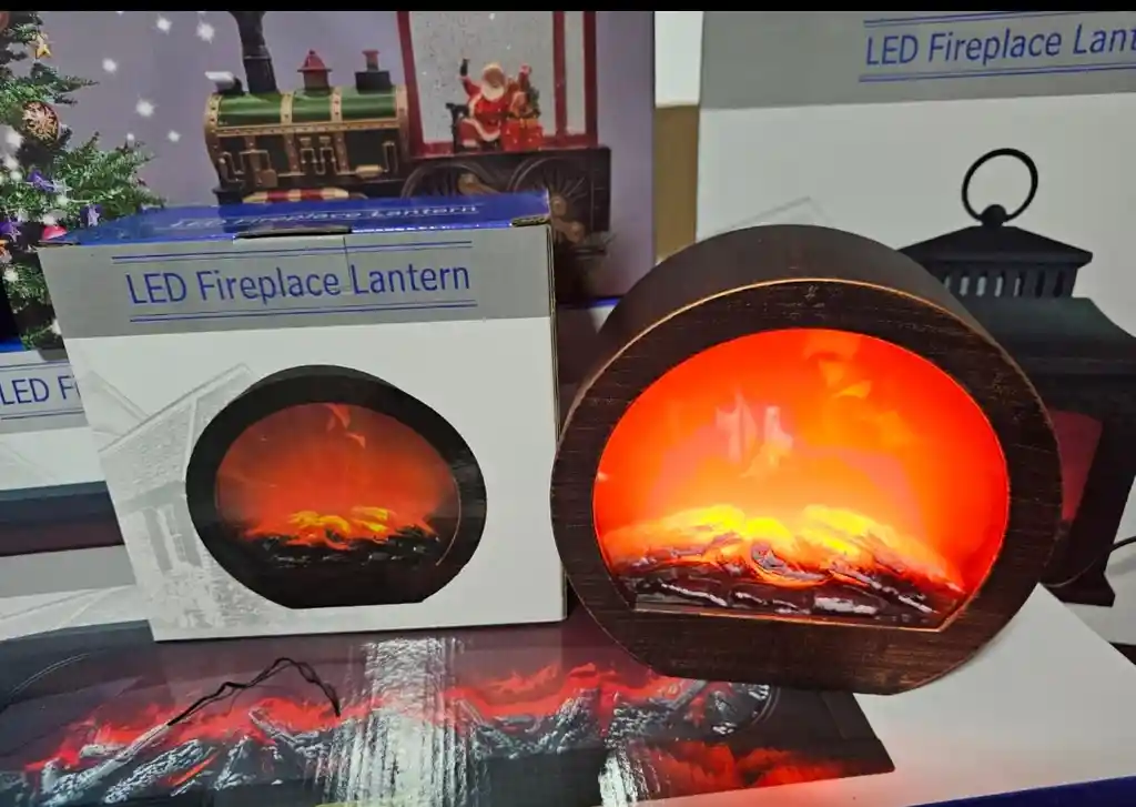Simulacion De Chimenea Lampara De Leña