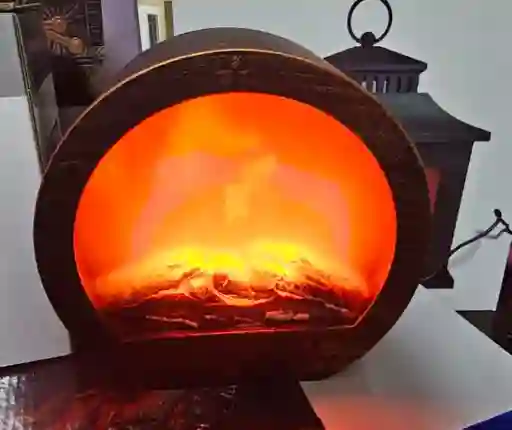 Simulacion De Chimenea Lampara De Leña
