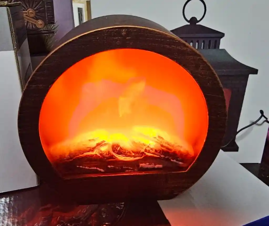 Simulacion De Chimenea Lampara De Leña