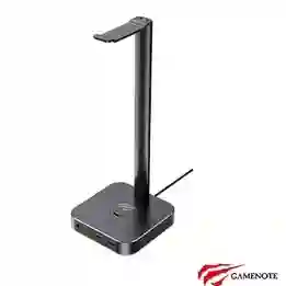 Soporte Para Diadema Rgb Havit Th610 Con Puertos Usb, Luz Rgb Y Diseño En Aluminio – Compacto, Elegante Y Perfecto Para Tu Escritorio Gamer O De Oficina