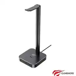 Soporte Para Diadema Rgb Havit Th610 Con Puertos Usb, Luz Rgb Y Diseño En Aluminio – Compacto, Elegante Y Perfecto Para Tu Escritorio Gamer O De Oficina