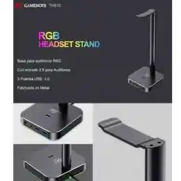 Soporte Para Diadema Rgb Havit Th610 Con Puertos Usb, Luz Rgb Y Diseño En Aluminio – Compacto, Elegante Y Perfecto Para Tu Escritorio Gamer O De Oficina