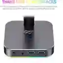 Soporte Para Diadema Rgb Havit Th610 Con Puertos Usb, Luz Rgb Y Diseño En Aluminio – Compacto, Elegante Y Perfecto Para Tu Escritorio Gamer O De Oficina