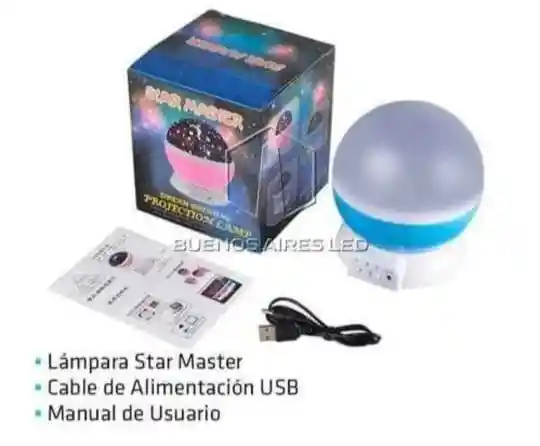 Lámpara Proyector De Estrellas Azul