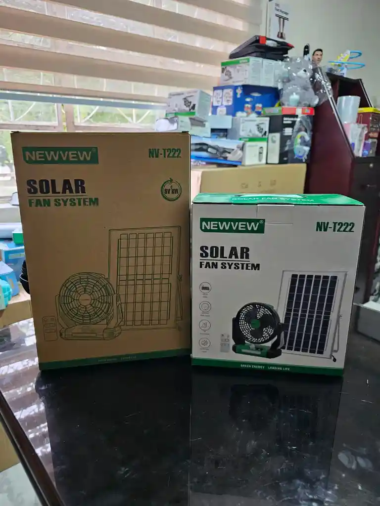 Ventilador Panel Solar Recargable Portatil