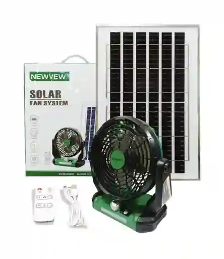 Ventilador Panel Solar Recargable Portatil