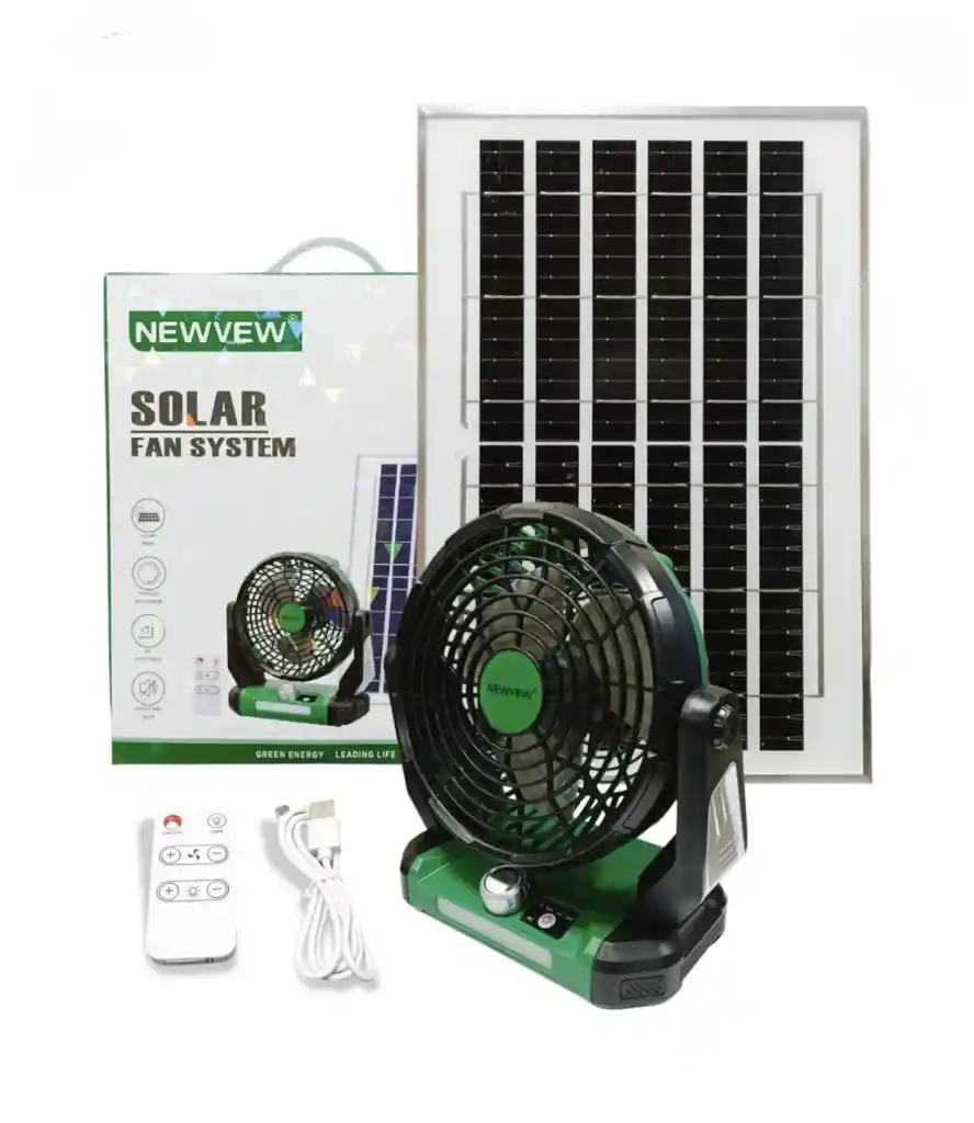 Ventilador Panel Solar Recargable Portatil