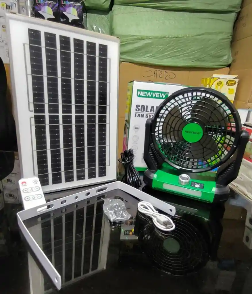 Ventilador Panel Solar Recargable Portatil