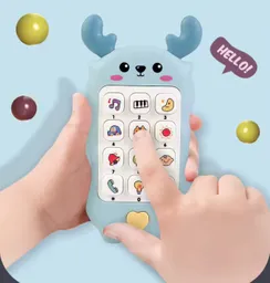 Juguete Teléfono Didáctico Musical Para Bebe Azul