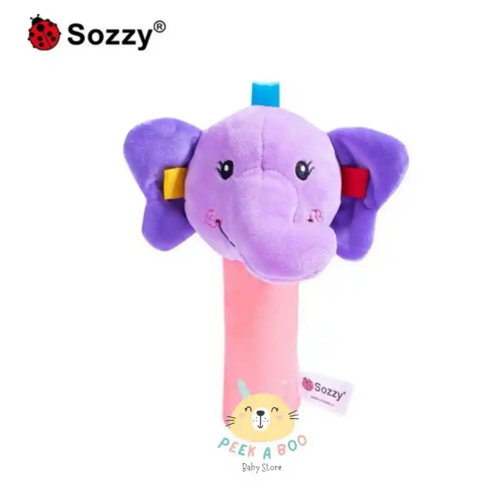 Sonajero Estimulación Sensorial Tipo Maraca Con Rechinador