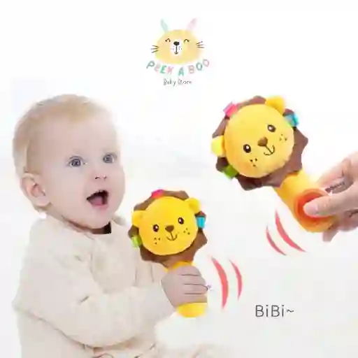 Sonajero Estimulación Sensorial Tipo Maraca Con Rechinador