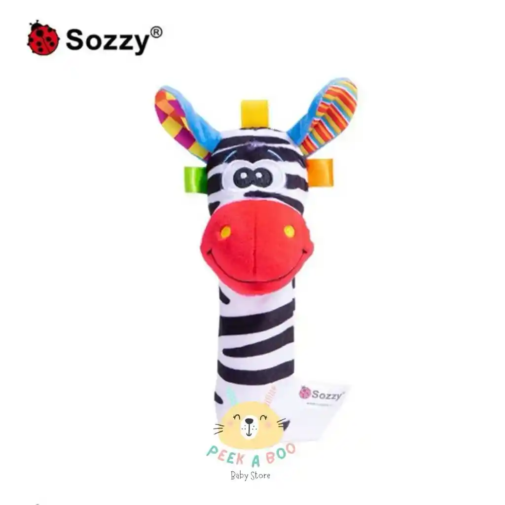 Sonajero Estimulación Sensorial Tipo Maraca Con Rechinador