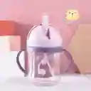 Vaso Pitillo Anti Derrame Con Agarraderas Rosa Para Niña