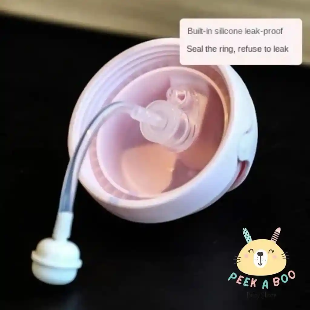 Vaso Pitillo Anti Derrame Con Agarraderas Azul Para Niño