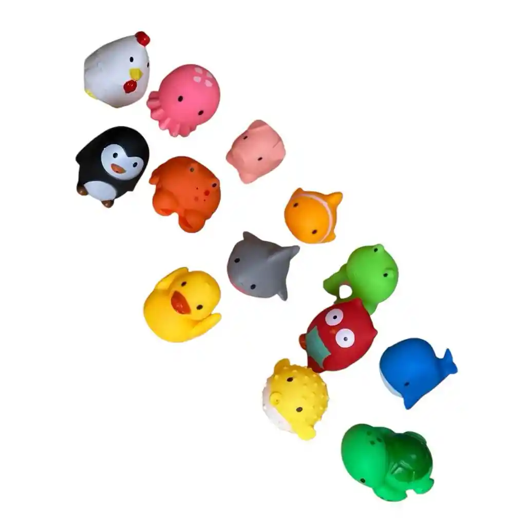 Juguete Para Bebes Animales De Hule Surtidos 10unidades