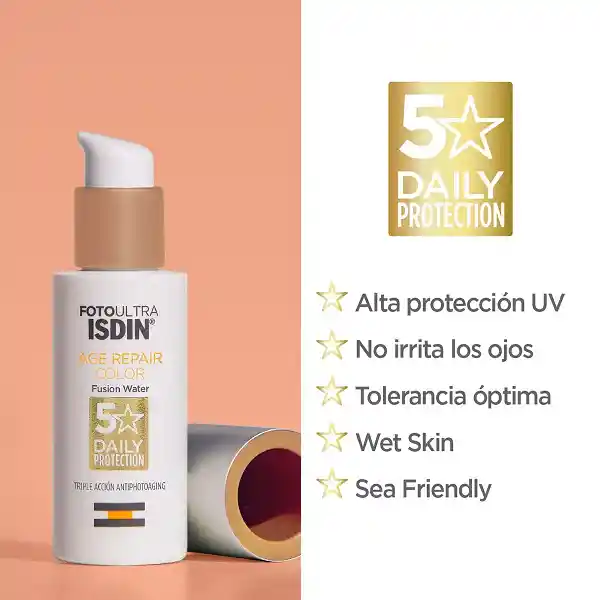 Protector Solar Facial Fotoultra Isdin Age Repair Color Spf 50 50ml