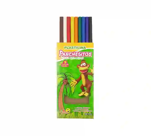 Plastilina Parchesitos Grande Delgada X 9 Colores