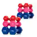 Set De Mancuernas Hexagonales De Neopreno Multicolor, Antideslizantes Con Estuche