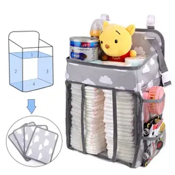 Organizador De Pañales Para Cuna Para Bebes Gris