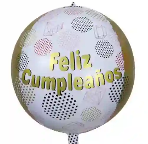 Feliz Cumpleaños Globo Metalizado Orbz De 55cm