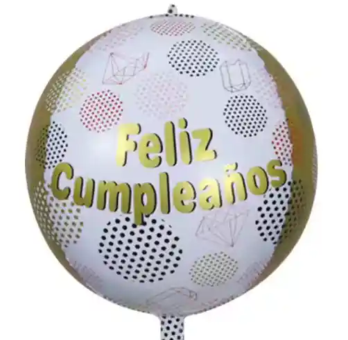 Feliz Cumpleaños Globo Metalizado Orbz De 55cm